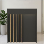 Γραφείο υποδοχής - reception Karibu  με LED χρώμα ανθρακί - sepet oak 90x40x100εκ. - Image 2