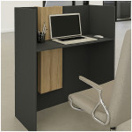 Γραφείο υποδοχής - reception Bonveno  χρώμα ανθρακί - sepet oak 90x43,2x110εκ. - Image 2