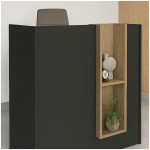 Γραφείο υποδοχής - reception Bonveno  χρώμα ανθρακί - sepet oak 90x43,2x110εκ. - Image 3