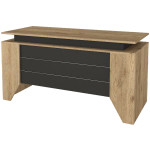 Γραφείο εργασίας Remida  χρώμα sepet oak - ανθρακί 140x60x76,9εκ. - Image 3