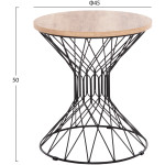 ΒΟΗΘΗΤΙΚΟ ΤΡΑΠΕΖΙ ΣΑΛΟΝΙΟΥ KEON HM18038.03 MDF TOP ΣΕ ΣΟΝΑΜΑ-ΜΕΤΑΛΛΟ Φ45x50Υεκ. - Image 2