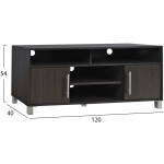 ΕΠΙΠΛΟ ΤΗΛΕΟΡΑΣΗΣ ΜΕΛΑΜΙΝΗΣ DANNA HM2202.01 ZEBRANO 120x40x54 εκ. - Image 2