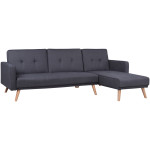 ΚΑΝΑΠΕΣ ΚΡΕΒΑΤΙ ΓΩΝΙΑ ΑΝΑΣΤΡΕΨΙΜΗ TALIA HM3153 ΜΕ ΓΚΡΙ ΥΦΑΣΜΑ 269X152X87Y εκ.