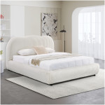 ΚΡΕΒΑΤΙ ΔΙΠΛΟ ΜΕ ΑΠΟΘ.ΧΩΡΟ KALLY HM729.03 ΜΠΕΖ FAUX FUR ΥΦΑΣΜΑ--ΣΤΡΩΜΑ 160x200εκ - Image 2