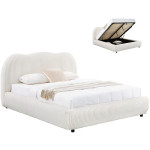 ΚΡΕΒΑΤΙ ΔΙΠΛΟ ΜΕ ΑΠΟΘ.ΧΩΡΟ KALLY HM729.03 ΜΠΕΖ FAUX FUR ΥΦΑΣΜΑ--ΣΤΡΩΜΑ 160x200εκ