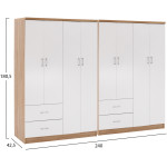 ΝΤΟΥΛΑΠΑ 8ΦΥΛΛΗ BRIANA HM21237.02 ΜΕΛΑΜΙΝΗ SONAMA & ΛΕΥΚΟ 241x42,5Χ180,5Υεκ. - Image 2