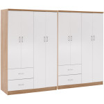 ΝΤΟΥΛΑΠΑ 8ΦΥΛΛΗ BRIANA HM21237.02 ΜΕΛΑΜΙΝΗ SONAMA & ΛΕΥΚΟ 241x42,5Χ180,5Υεκ.