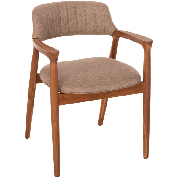 ΠΟΛΥΘΡΟΝΑ JAMES HM18259 TEAK WOOD ΜΕ ΣΑΜΠΑΝΙ ΥΦΑΣΜΑ 57x52x76Υεκ.