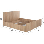 ΣΕΤ ΚΡΕΒΑΤΟΚΑΜΑΡΑΣ 5ΤΜΧ ADLER HM11758 ΜΕΛΑΜΙΝΗ SONAMA OAK-ΓΙΑ ΣΤΡΩΜΑ 160x200εκ - Image 2
