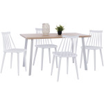 ΣΕΤ ΤΡΑΠΕΖΑΡΙΑΣ 5ΤΜΧ OFIRA HM10634 MDF TOP ΣΕ SONAMA--ΛΕΥΚΕΣ ΚΑΡΕΚΛΕΣ