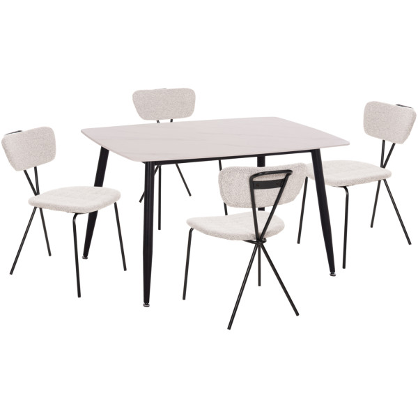 ΣΕΤ ΤΡΑΠΕΖΑΡΙΑΣ 5ΤΜΧ RAVEN HM21067.01 ΚΕΡΑΜΙΚΟ TOP ΛΕΥΚΟ ΜΑΡΜΑΡΟ--ΜΕΤΑΛΛΟ