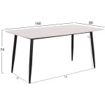 ΣΕΤ ΤΡΑΠΕΖΑΡΙΑΣ 5ΤΜΧ RAVEN HM21069.01 ΚΕΡΑΜΙΚΟ TOP ΛΕΥΚΟ ΜΑΡΜΑΡΟ & 4 ΚΑΡΕΚΛΕΣ - Image 2