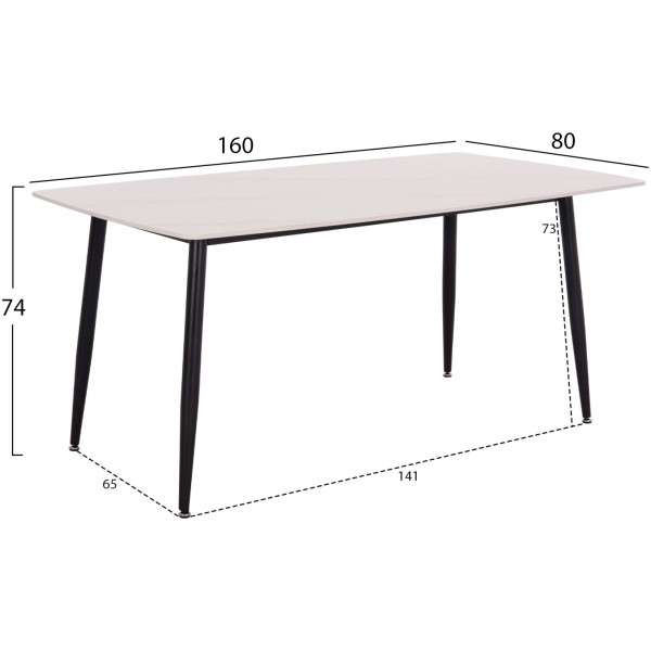 ΣΕΤ ΤΡΑΠΕΖΑΡΙΑΣ 5ΤΜΧ RAVEN HM21069.01 ΚΕΡΑΜΙΚΟ TOP ΛΕΥΚΟ ΜΑΡΜΑΡΟ & 4 ΚΑΡΕΚΛΕΣ - Image 2