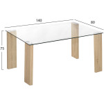 ΣΕΤ ΤΡΑΠΕΖΑΡΙΑΣ 5ΤΜΧ LEOMOR HM21270.02 ΤΡΑΠΕΖΙ & 4 ΚΑΡΕΚΛΕΣ - ΚΑΦΕ ΥΦΑΣΜΑ - Image 2