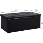ΣΚΑΜΠΟ PU ΜΕ ΑΠΟΘΗΚΕΥΤΙΚΟ ΧΩΡΟ TRISCUBE ΜΑΥΡΟ HM223.01 121x51.5x50Υ εκ. - Image 2