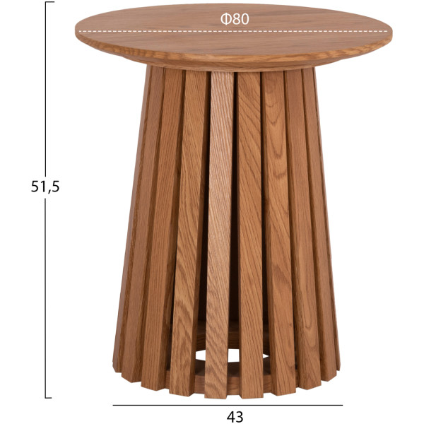 ΤΡΑΠΕΖΑΚΙ ΒΟΗΘΗΤΙΚΟ TALBERT HM18025 MDF ΣΕ ΦΥΣΙΚΟ ΞΥΛΟΥ Φ45x50,5Υεκ. - Image 2