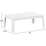 ΤΡΑΠΕΖΑΚΙ ΟΡΘΟΓΩΝΙΟ SLEEK HM6367.01 ΠΟΛΥΠΡΟΠΥΛΕΝΙΟ ΣΕ ΛΕΥΚΟ 99x59.5x39.5Υεκ. - Image 2