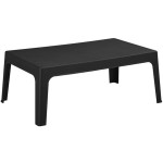 ΤΡΑΠΕΖΑΚΙ ΟΡΘΟΓΩΝΙΟ SLEEK HM6367.02 ΠΟΛΥΠΡΟΠΥΛΕΝΙΟ ΣΕ ΜΑΥΡΟ 99x59.5x39.5Υεκ.