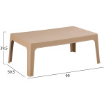 ΤΡΑΠΕΖΑΚΙ ΟΡΘΟΓΩΝΙΟ SLEEK HM6367.03 ΠΟΛΥΠΡΟΠΥΛΕΝΙΟ ΚΑΠΟΥΤΣΙΝΟ 99x59.5x39.5Υεκ. - Image 2