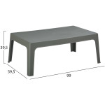 ΤΡΑΠΕΖΑΚΙ ΟΡΘΟΓΩΝΙΟ SLEEK HM6367.05 ΠΟΛΥΠΡΟΠΥΛΕΝΙΟ DARK OLIVE 99x59.5x39.5Υεκ. - Image 2