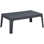 ΤΡΑΠΕΖΑΚΙ ΟΡΘΟΓΩΝΙΟ SLEEK HM6367.10 ΠΟΛΥΠΡΟΠΥΛΕΝΙΟ ΣΕ ΣΚΟΥΡΟ ΓΚΡΙ 99x59.5x39.5Υεκ.