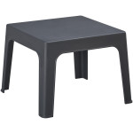 ΤΡΑΠΕΖΑΚΙ ΤΕΤΡΑΓΩΝΟ SLEEK HM6371.10 ΠΟΛΥΠΡΟΠΥΛΕΝΙΟ ΣΕ ΣΚΟΥΡΟ ΓΚΡΙ 49.5x49.5x40Υεκ.