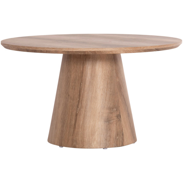 ΤΡΑΠΕΖΙ ΣΑΛΟΝΙΟΥ KARAN HM18028 MDF ΣΕ ΦΥΣΙΚΟ ΧΡΩΜΑ ΞΥΛΟΥ Φ80x45,5Υεκ.