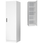 Ντουλάπα ρούχων Victoria  μονόφυλλη χρώμα λευκό 50x60x181εκ.