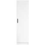 Ντουλάπα ρούχων Victoria  μονόφυλλη χρώμα λευκό 50x60x181εκ. - Image 3