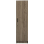 Ντουλάπα ρούχων Victoria  μονόφυλλη χρώμα καρυδί 50x60x181εκ. - Image 3