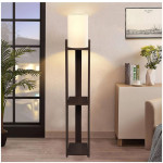 Φωτιστικό δαπέδου Verma I  E27 Mdf/ύφασμα Pvc χρώμα wenge - κρεμ 18,5x18,5x142εκ. - Image 2