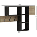 ΚΡΕΜΑΣΤΡΑ ΕΙΣΟΔΟΥ ΜΕ ΡΑΦΙΑ HARLAN HM8973.13 ΜΕΛΑΜΙΝΗ ΣΕ ΦΥΣΙΚΟ-ΜΑΥΡΟ ΜΑΡΜΑΡΟ 99,5x15x61Υεκ - Image 2