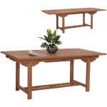 TΡΑΠΕΖΙ ΤΡΑΠΕΖΑΡΙΑΣ ΑΝΟΙΓΟΜΕΝΟ CRANDER HM6376 ΞΥΛΟ TEAK ΣΕ ΦΥΣΙΚΟ 180-240x100x76Υεκ