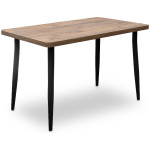 Τραπέζι Levico  Mdf - μεταλλικό χρώμα ακακίας 130x75x75εκ.