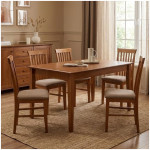 Τραπέζι Adare  μασίφ ξύλο-MDF επεκτεινόμενο χρώμα καρυδί 140/180x78x77εκ. - Image 2