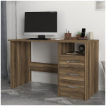 Γραφείο εργασίας Eldoris  χρώμα καρυδί 120x60x75εκ.