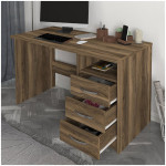 Γραφείο εργασίας Eldoris  χρώμα καρυδί 120x60x75εκ. - Image 2