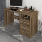 Γραφείο εργασίας Eldoris  χρώμα καρυδί 120x60x75εκ. - Image 3