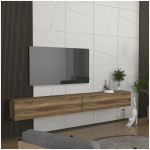 Έπιπλο τηλεόρασης επιτοίχιο Espanse  χρώμα καρυδί 241,8x31,7x30εκ.