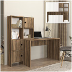 Γραφείο εργασίας Lesya  αναστρέψιμο χρώμα καρυδί 159,2x59,6x141,2εκ.