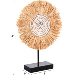 ΕΠΙΤΡΑΠΕΖΙΟ ΔΙΑΚΟΣΜΗΤΙΚΟ HM4224 ΙΝΕΣ RAFFIA ΣΕ ΦΥΣΙΚΟ-ΜΑΥΡΗ ΞΥΛΙΝΗ ΒΑΣΗ 18x9x43Υεκ. - Image 2