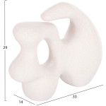 ΕΠΙΤΡΑΠΕΖΙΟ ΚΕΡΑΜΙΚΟ ΔΙΑΚΟΣΜΗΤΙΚΟ ELENDIL HM4592.01 ΥΠΟΛΕΥΚΟ ΚΡΥΣΤΑΛΛΙΚΟ Φ10x30Υ εκ - Image 2