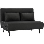 ΚΑΝΑΠΕΣ ΚΡΕΒΑΤΙ 2 ΑΤΟΜΩΝ ASMA HM3077.03 ΣΚΟΥΡΟ ΓΚΡΙ ΥΦΑΣΜΑ 140x80x77Yεκ.