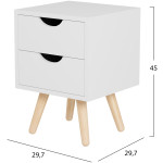 ΚΟΜΟΔΙΝΟ DINKL HM2472.03 ΜΕΛΑΜΙΝΗ-2 ΣΥΡΤΑΡΙΑ ΛΕΥΚΟ 29,7x29,7x45Υεκ - Image 2