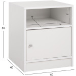 ΚΟΜΟΔΙΝΟ ΜΕΛΑΜΙΝΗΣ MALORY HM2205.05 ΛΕΥΚO 40x40x50Yεκ. - Image 2