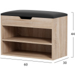 ΠΑΠΟΥΤΣΟΘΗΚΗ ΜΕ ΚΑΘΙΣΜΑ ROMIR HM2477.01 ΜΕΛΑΜΙΝΗ ΣΕ ΣΟΝΑΜΑ-ΚΑΘΙΣΜΑ ΚΑΦΕ 60x30x44Υ - Image 2