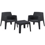 ΣΕΤ LOUNGE 3ΤΜΧ SLEEK HM21274.02 ΜΑΥΡΟ ΠΟΛΥΠΡΟΠΥΛΕΝΙΟ