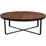 ΤΡΑΠΕΖΙ ΣΑΛΟΝΙΟΥ ATHARVA ΑΠΟ ΜΑΣΙΦ ΞΥΛΟ ΑΚΑΚΙΑΣ HM8461.11 Φ100x36Υ εκ.