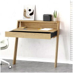 Γραφείο εργασίας Cowork  χρώμα sapphire oak 94x50x91εκ. - Image 2