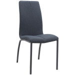 Σετ τραπεζαρία 5τμχ Rubes - Fina  χρώμα γκρι σκυροδέματος - ανθρακί Ø100x78εκ. - Image 2